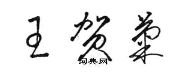 駱恆光王賀菊草書個性簽名怎么寫