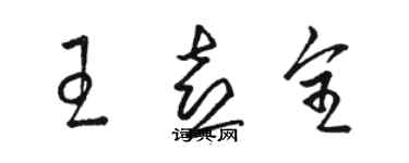 駱恆光王喜全草書個性簽名怎么寫