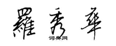 王正良羅秀華行書個性簽名怎么寫