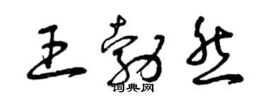 曾慶福王勃然草書個性簽名怎么寫