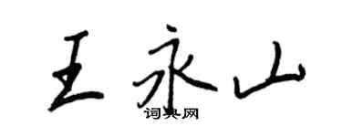 王正良王永山行書個性簽名怎么寫