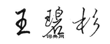 駱恆光王碧杉行書個性簽名怎么寫