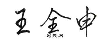 駱恆光王全申行書個性簽名怎么寫