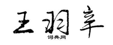 曾慶福王羽辛行書個性簽名怎么寫