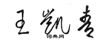 駱恆光王凱青草書個性簽名怎么寫