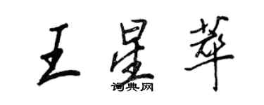 王正良王星萃行書個性簽名怎么寫