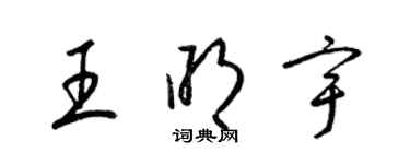 梁錦英王明宇草書個性簽名怎么寫