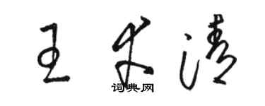 駱恆光王幸清草書個性簽名怎么寫