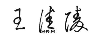 駱恆光王佳陵草書個性簽名怎么寫