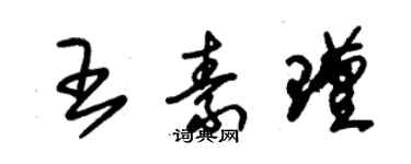 朱錫榮王素瑾草書個性簽名怎么寫