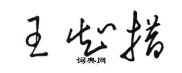 駱恆光王知措草書個性簽名怎么寫