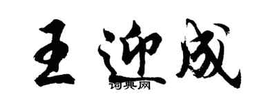 胡問遂王迎成行書個性簽名怎么寫