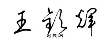 梁錦英王欽輝草書個性簽名怎么寫