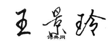 駱恆光王景玲行書個性簽名怎么寫