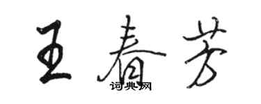 駱恆光王春芳行書個性簽名怎么寫