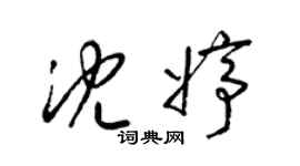 梁錦英沈婷草書個性簽名怎么寫