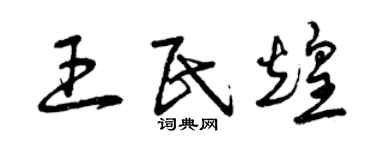 曾慶福王民煌草書個性簽名怎么寫