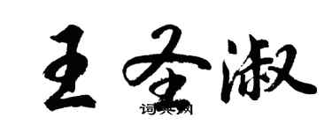 胡問遂王聖淑行書個性簽名怎么寫