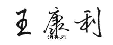 駱恆光王康利行書個性簽名怎么寫