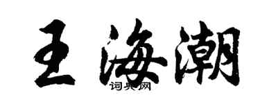 胡問遂王海潮行書個性簽名怎么寫