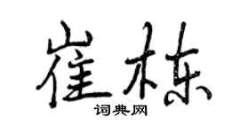 曾慶福崔棟行書個性簽名怎么寫