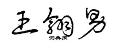 曾慶福王翎男草書個性簽名怎么寫