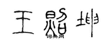 陳聲遠王照坤篆書個性簽名怎么寫