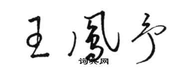 駱恆光王鳳予草書個性簽名怎么寫