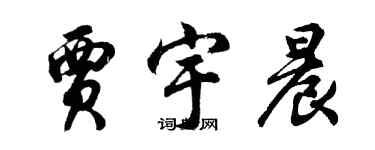 胡問遂賈宇晨行書個性簽名怎么寫