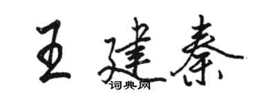 駱恆光王建秦行書個性簽名怎么寫