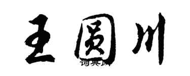 胡問遂王圓川行書個性簽名怎么寫