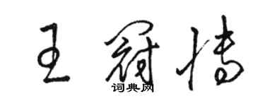 駱恆光王冠博草書個性簽名怎么寫