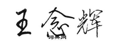 駱恆光王念輝行書個性簽名怎么寫