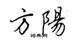 王正良方陽行書個性簽名怎么寫