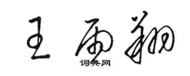 駱恆光王雨翔草書個性簽名怎么寫