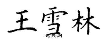 丁謙王雪林楷書個性簽名怎么寫