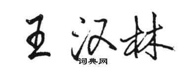 駱恆光王漢林行書個性簽名怎么寫