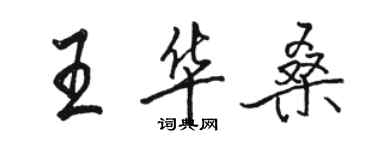 駱恆光王華桑行書個性簽名怎么寫