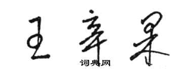 駱恆光王辛果草書個性簽名怎么寫