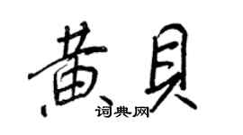 王正良黃貝行書個性簽名怎么寫