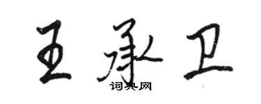 駱恆光王承衛行書個性簽名怎么寫