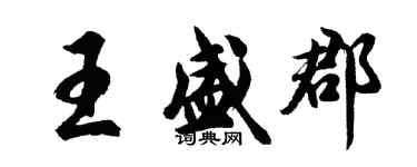 胡問遂王盛郡行書個性簽名怎么寫