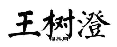 翁闓運王樹澄楷書個性簽名怎么寫