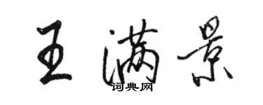 駱恆光王滿景行書個性簽名怎么寫