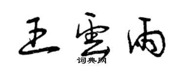 曾慶福王雲雨草書個性簽名怎么寫