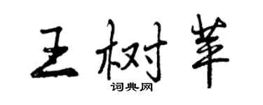 曾慶福王樹苹行書個性簽名怎么寫