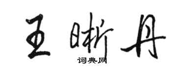 駱恆光王晰丹行書個性簽名怎么寫