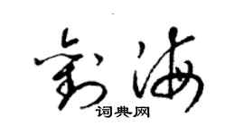 梁錦英劉海草書個性簽名怎么寫