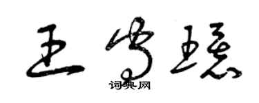 曾慶福王守環草書個性簽名怎么寫