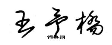 朱錫榮王予橋草書個性簽名怎么寫